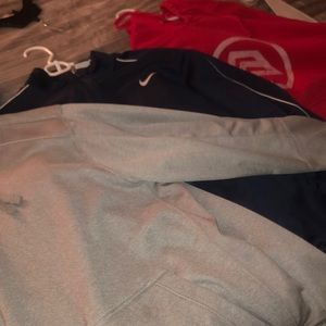 3 sweatshirts. Analog Nike and layer 8